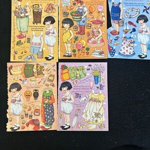 Mary Engelbreit Paper Doll Set with Colorful Outfits